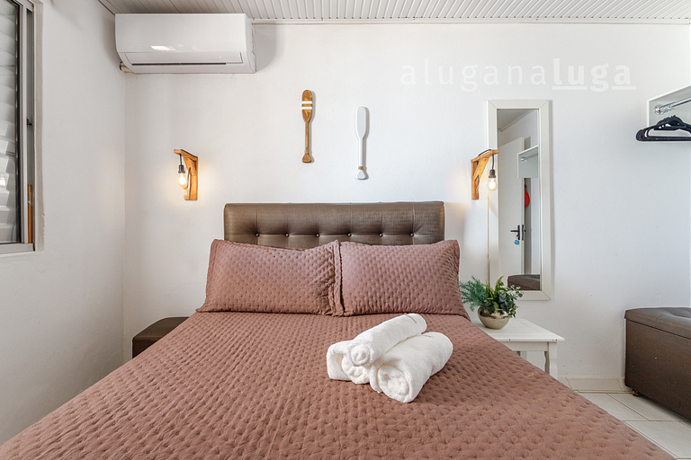 Casa pé na areia SC - Espaço completo