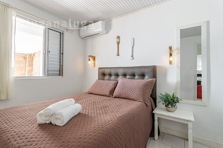 Casa pé na areia SC - Espaço completo