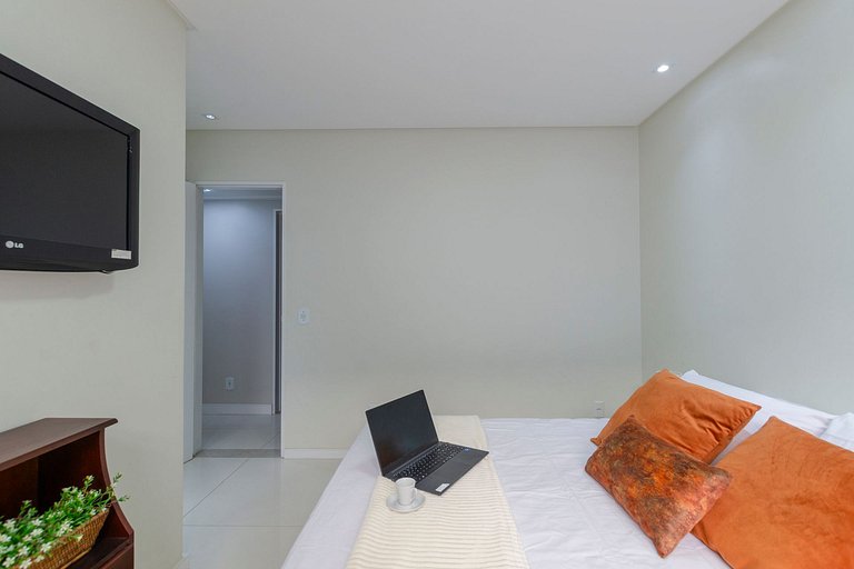 Apartamento pé na areia – 1 min da Praia Central