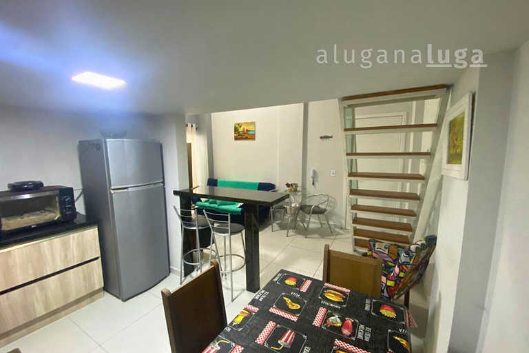 Loft Aconchegante - 450m da praia
