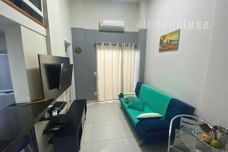 Loft Aconchegante - 450m da praia