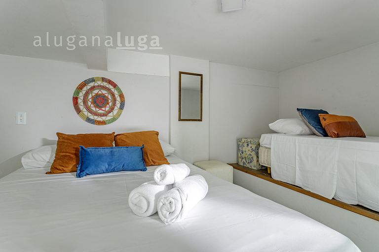 Loft Aconchegante - 450m da praia