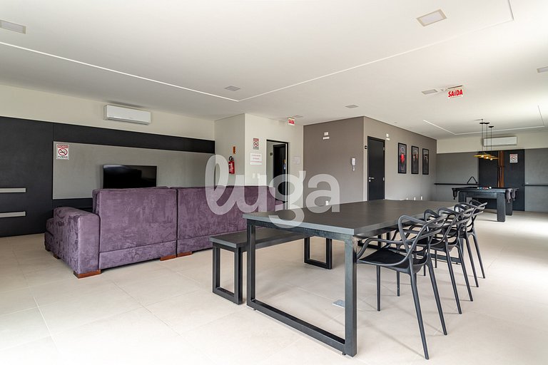 Studio c/ piscina no terraço 900m da praia