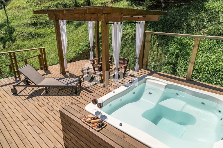 LUGA Cabana Conforto e Jacuzzi em Águas Mornas