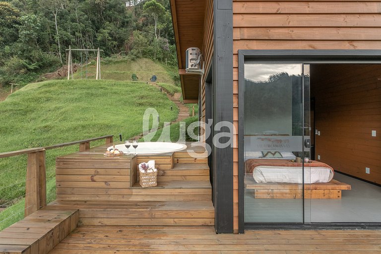 LUGA Cabana Conforto e Jacuzzi em Águas Mornas