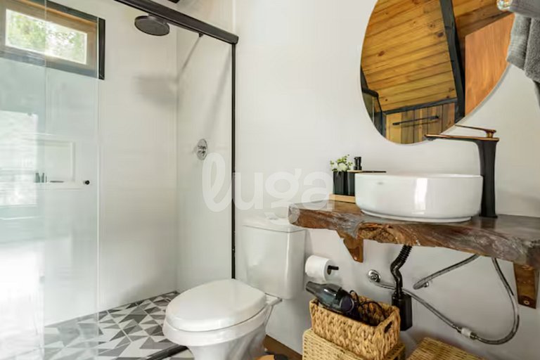 Retiro Da Nascente : Chalet, sauna et bain à remous dans la