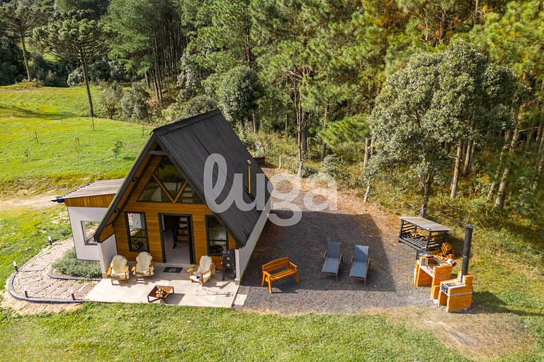 Retiro Da Nascente : Chalet, sauna et bain à remous dans la