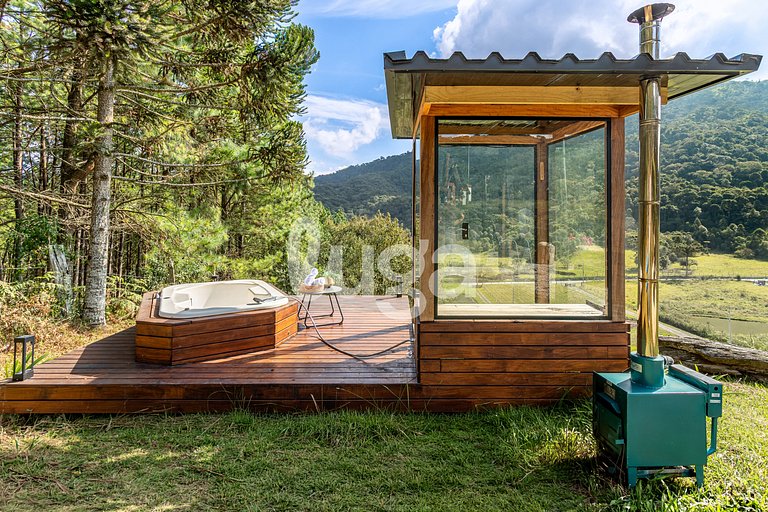 Retiro Da Nascente: Cabaña, sauna e hidromasaje en la sierra