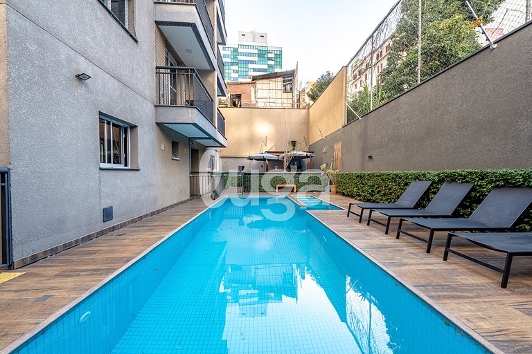 LUGA Ap completo con piscina a 10 min de Liberdade